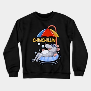 Chinchillin Chinchilla Beach Vacation Crewneck Sweatshirt